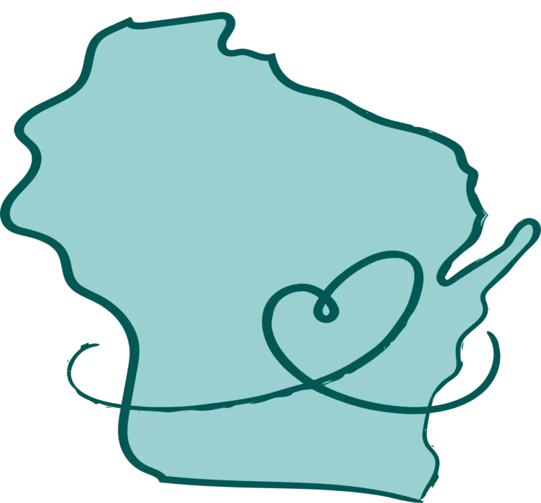 Map of Wisconin Green Graphic