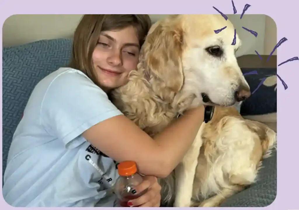 Autistic Girl With a Dog