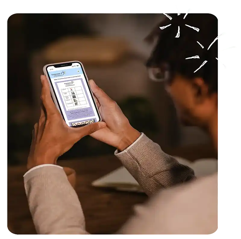 Man Looking at Cell Phone